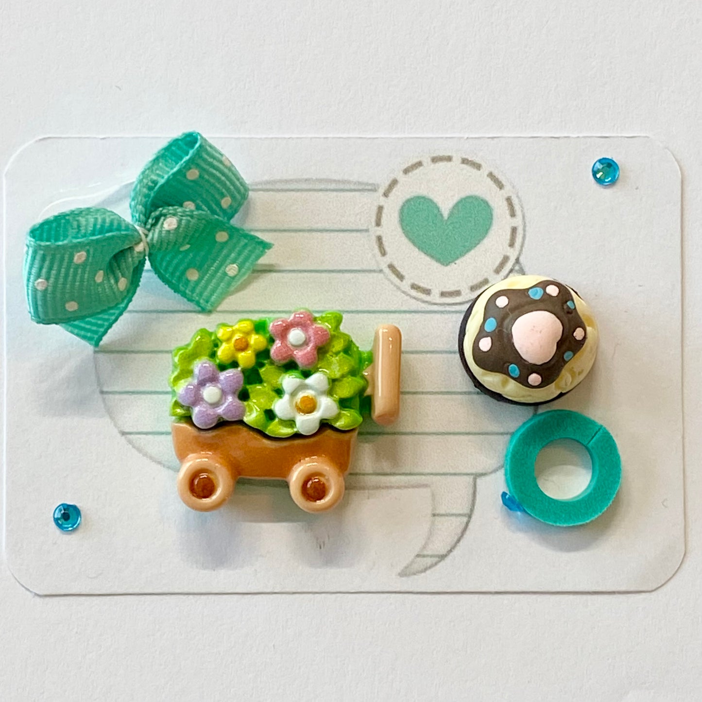 Vintage Authentic Littlest Pet Shop Persian Cat 609 Grey Purple Flower