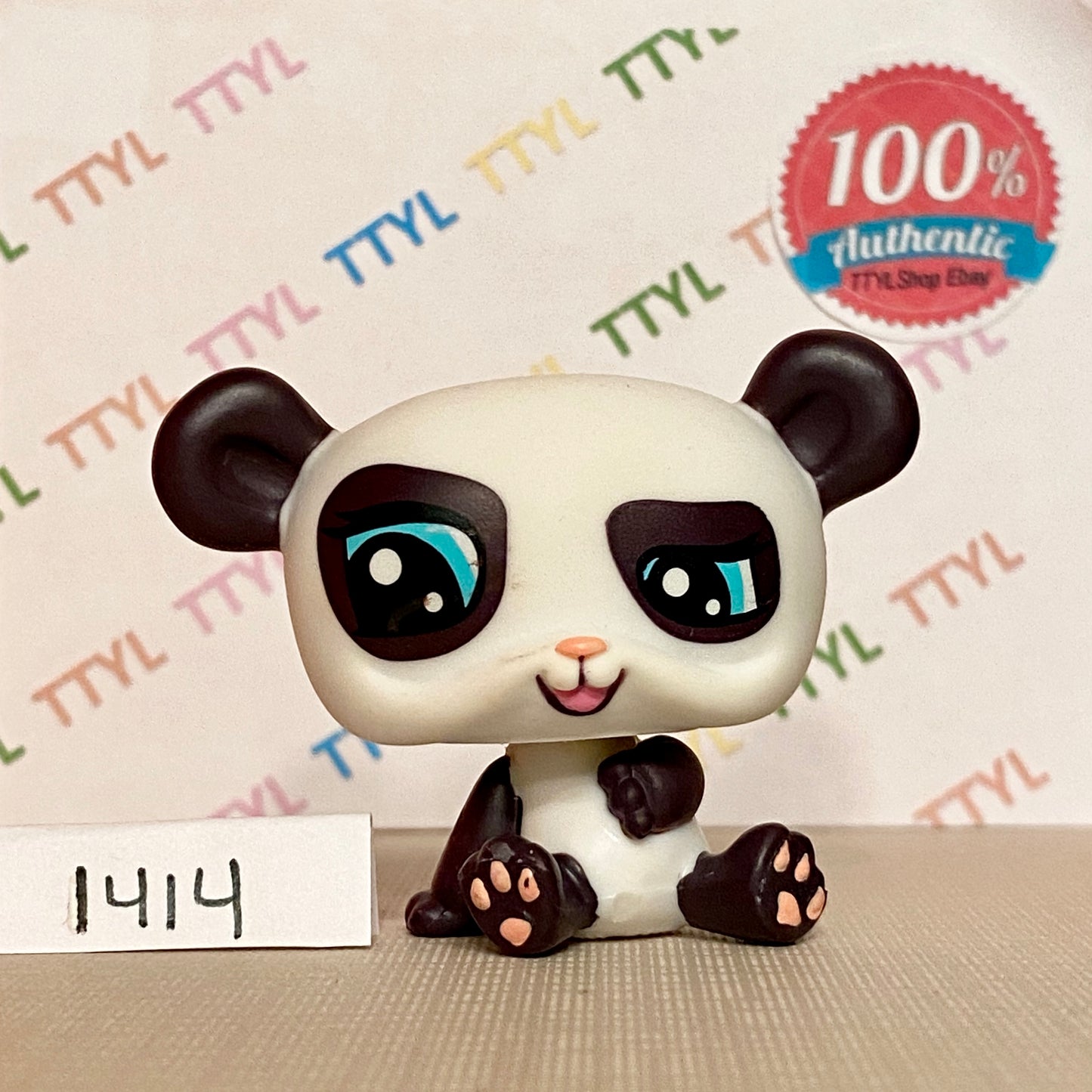 Authentic Vintage Littlest Pet Shop Panda Bear No. 1414