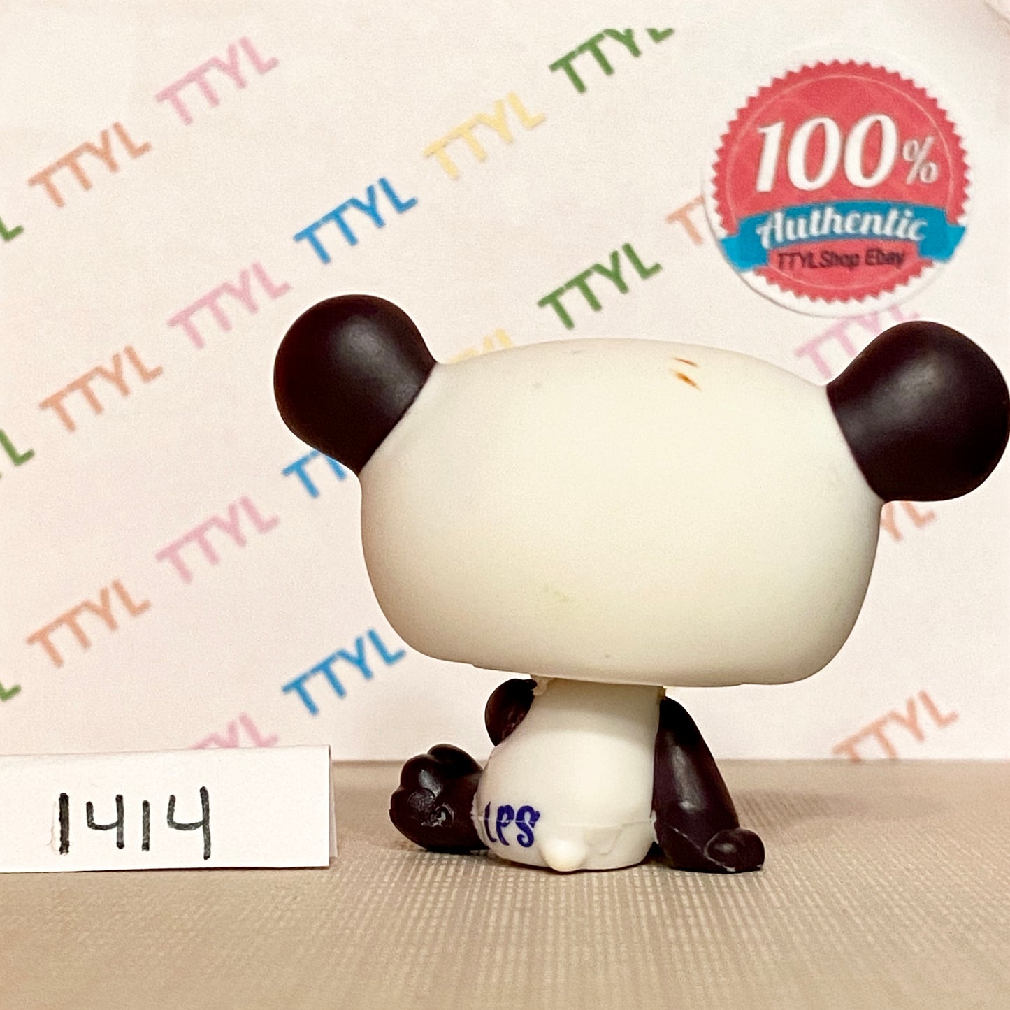 Authentic Vintage Littlest Pet Shop Panda Bear No. 1414