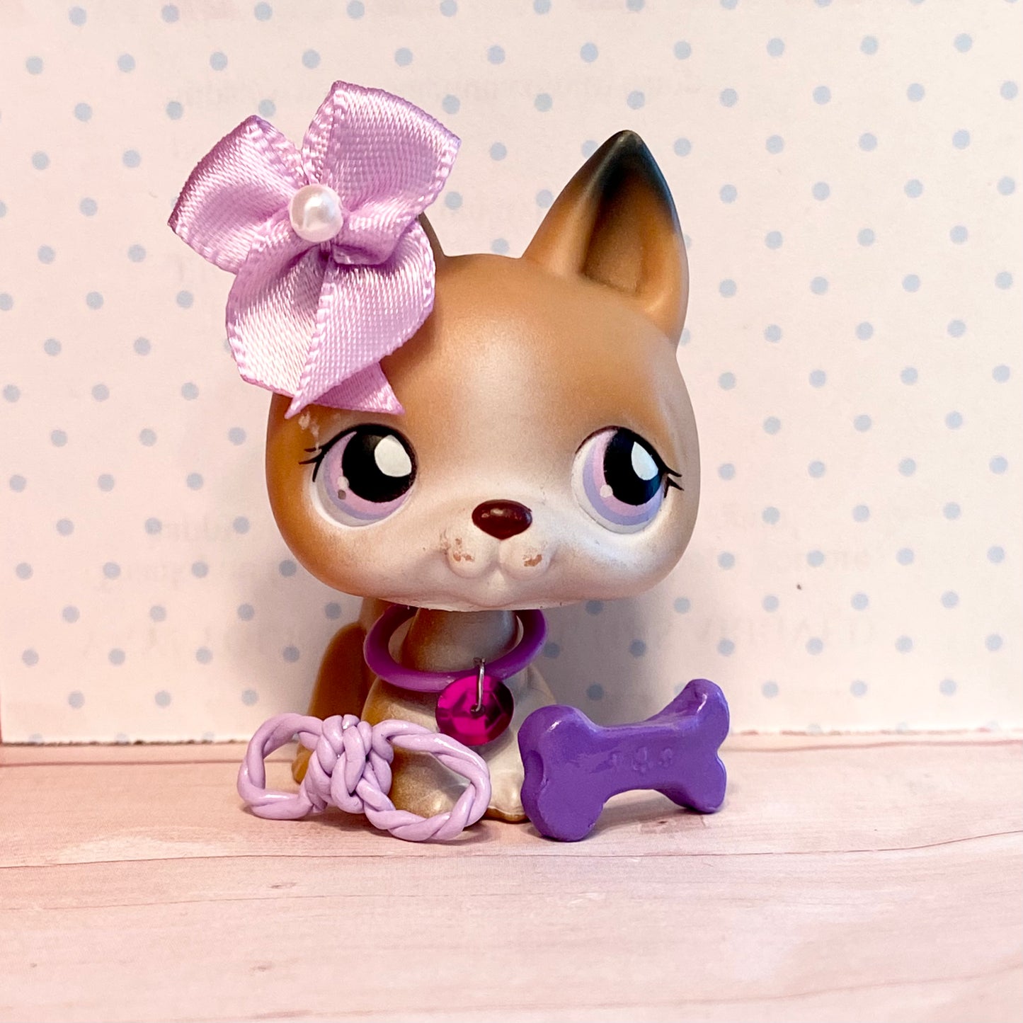 Authentic Vintage Littlest Pet Shop German Shepherd Dog No. 112