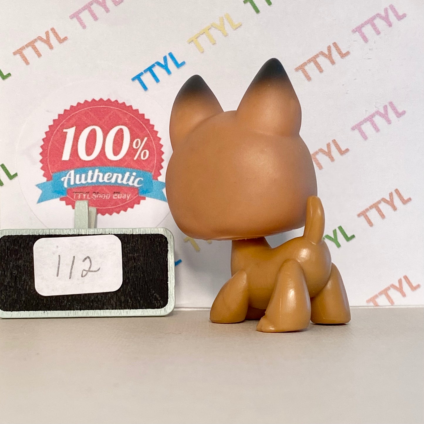 Authentic Vintage Littlest Pet Shop German Shepherd Dog No. 112