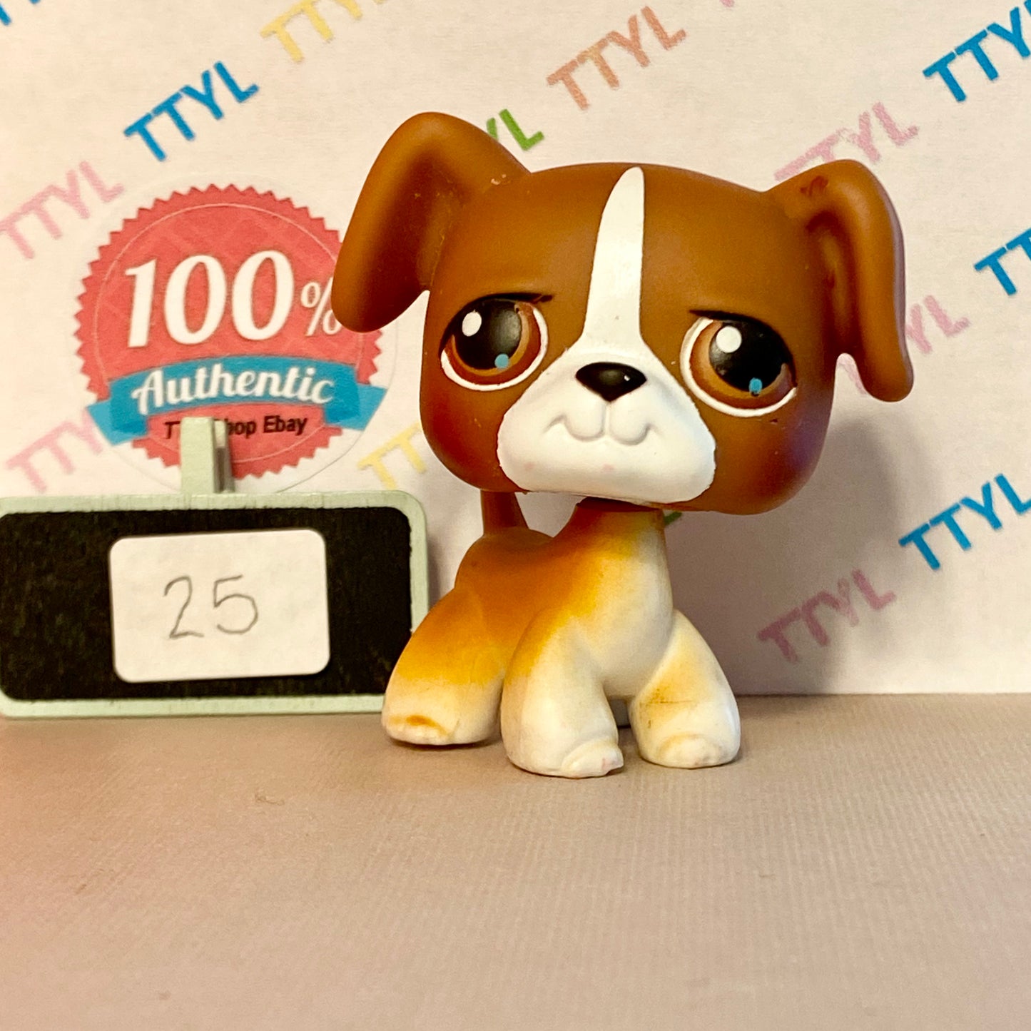 Authentic Vintage Littlest Pet Shop Boxer Dog No. 25