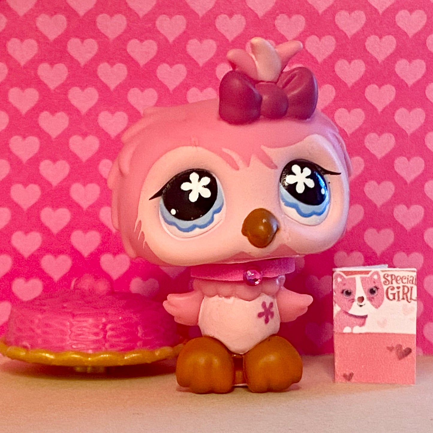Authentic Vintage Littlest Pet Shop Owl No. 496