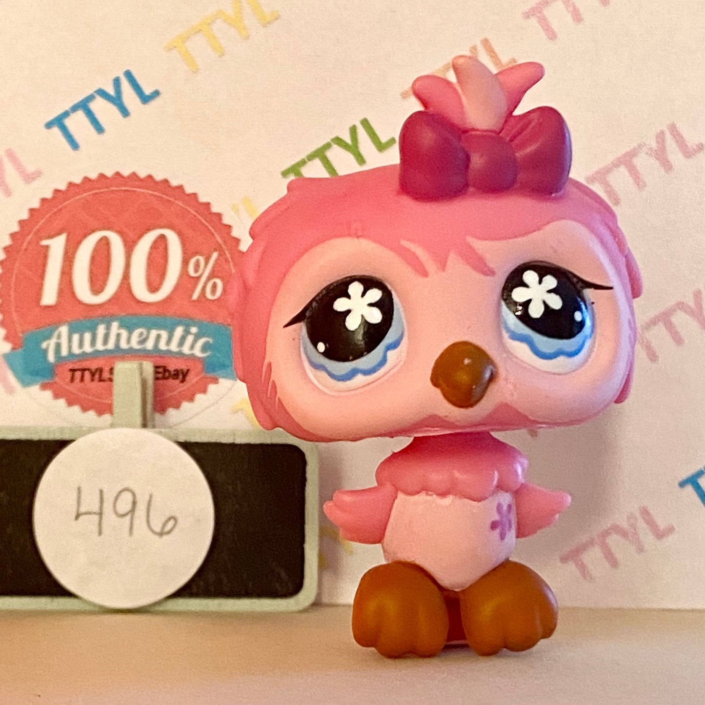 Authentic Vintage Littlest Pet Shop Owl No. 496