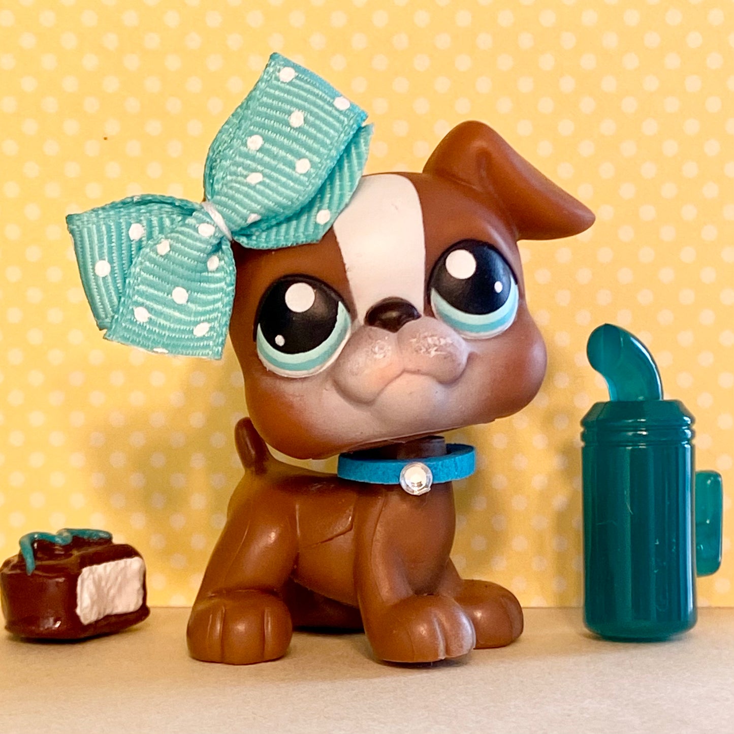 Authentic Vintage Littlest Pet Shop Dog Boxer Dog No. 83