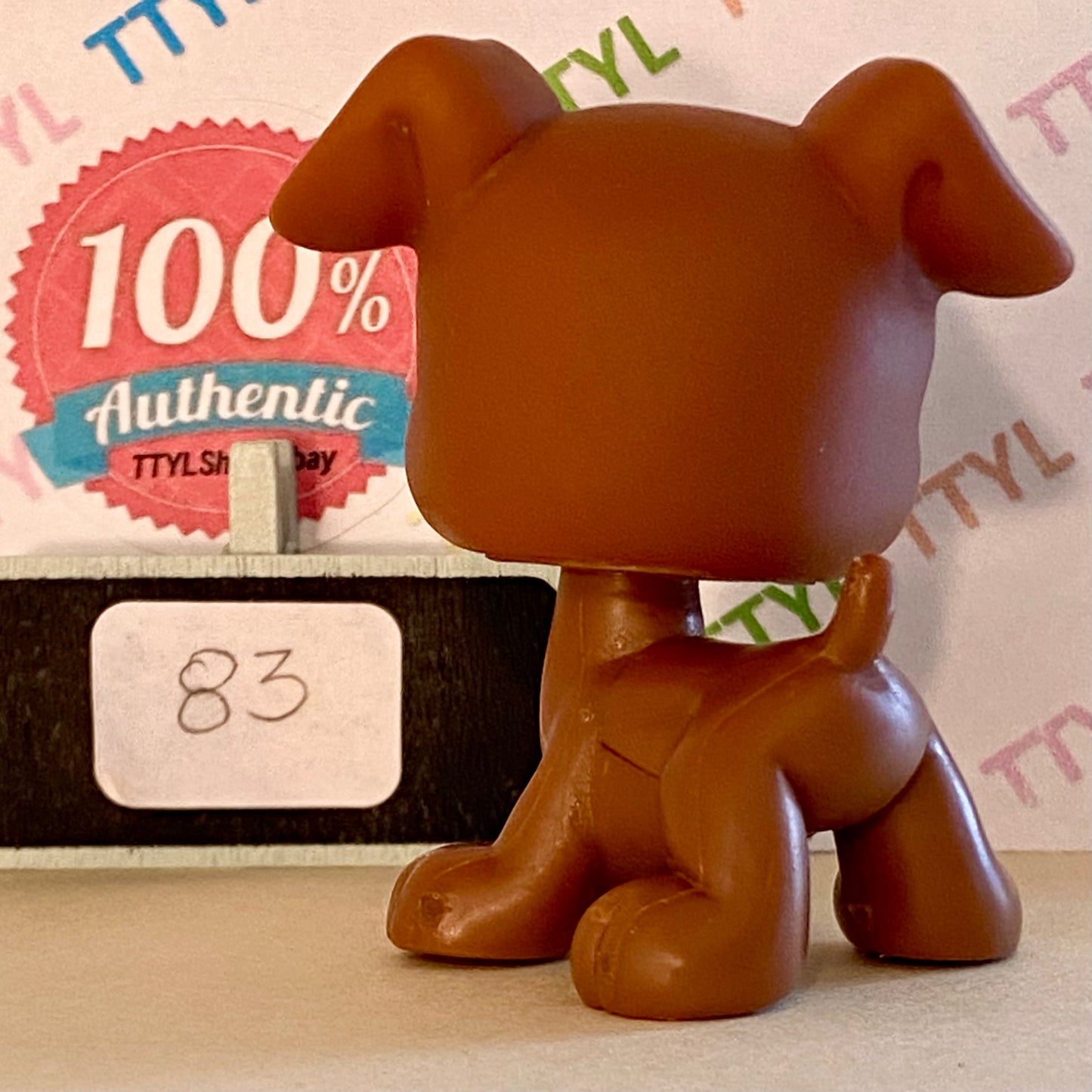 Authentic Vintage Littlest Pet Shop Dog Boxer Dog No. 83