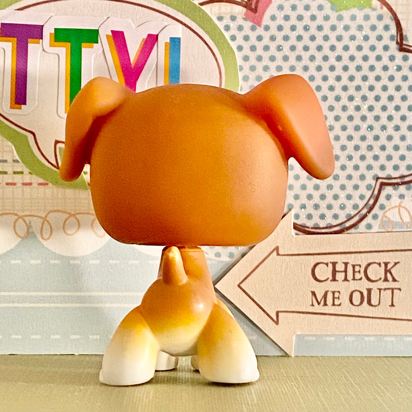 Authentic Vintage Littlest Pet Shop Boxer Dog No. 25 Brown