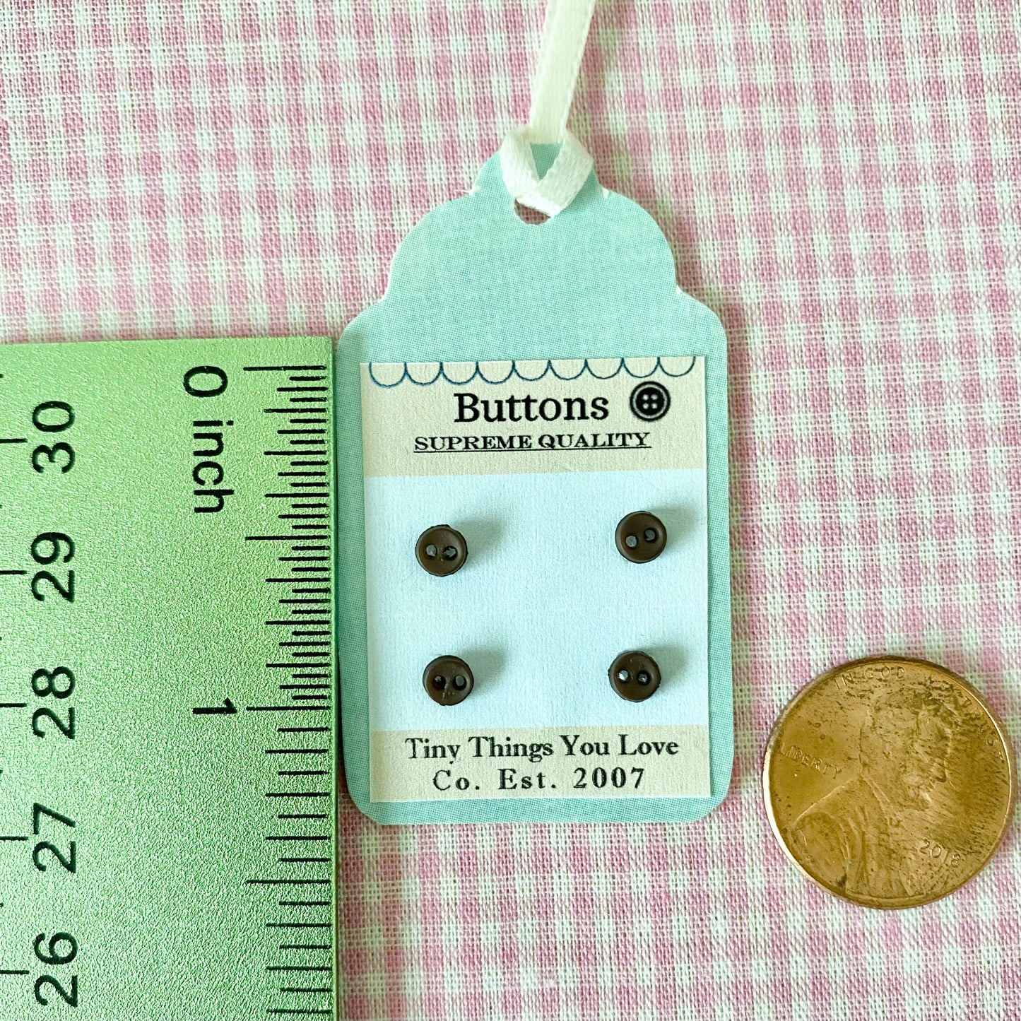Chocolate Eighth Inch Buttons