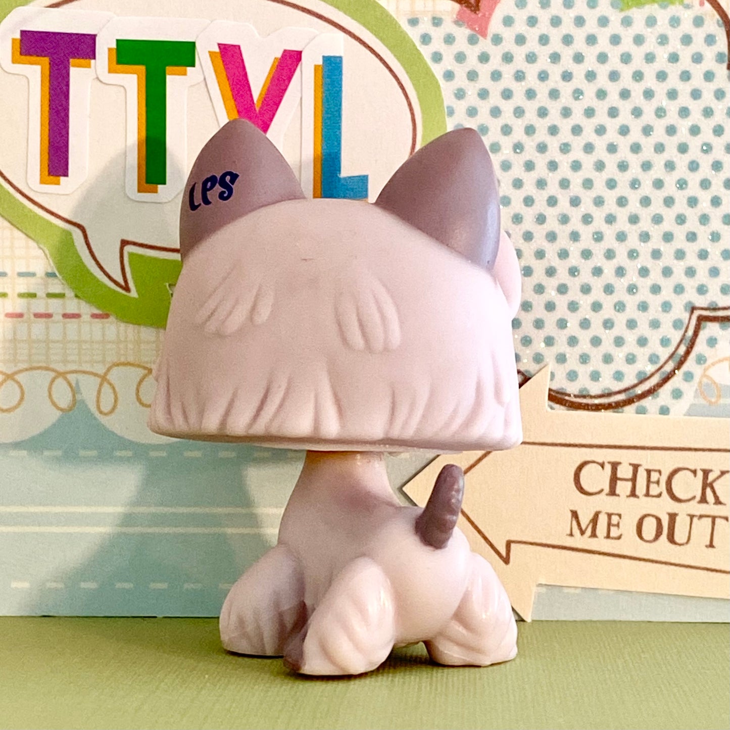 Vintage Authentic Littlest Pet Shop Scottie Dog Terrier No. 1201 Purple Blue