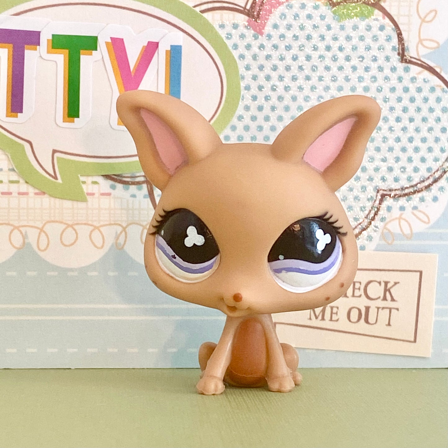 Vintage Authentic Littlest Pet Shop Dog Chihuahua 461 Brown Purple Kohl's Exclusive