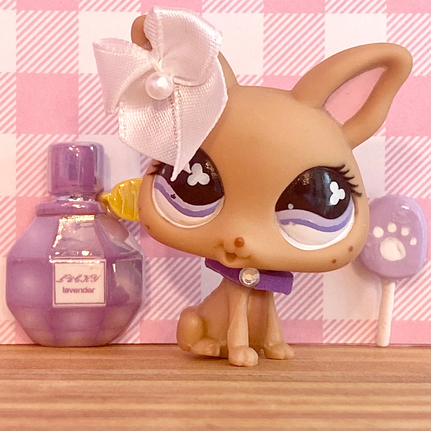 Vintage Authentic Littlest Pet Shop Dog Chihuahua 461 Brown Purple Kohl's Exclusive