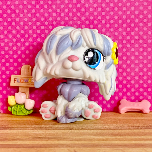 Vintage Authentic Littlest Pet Shop Sheepdog Dog 1712