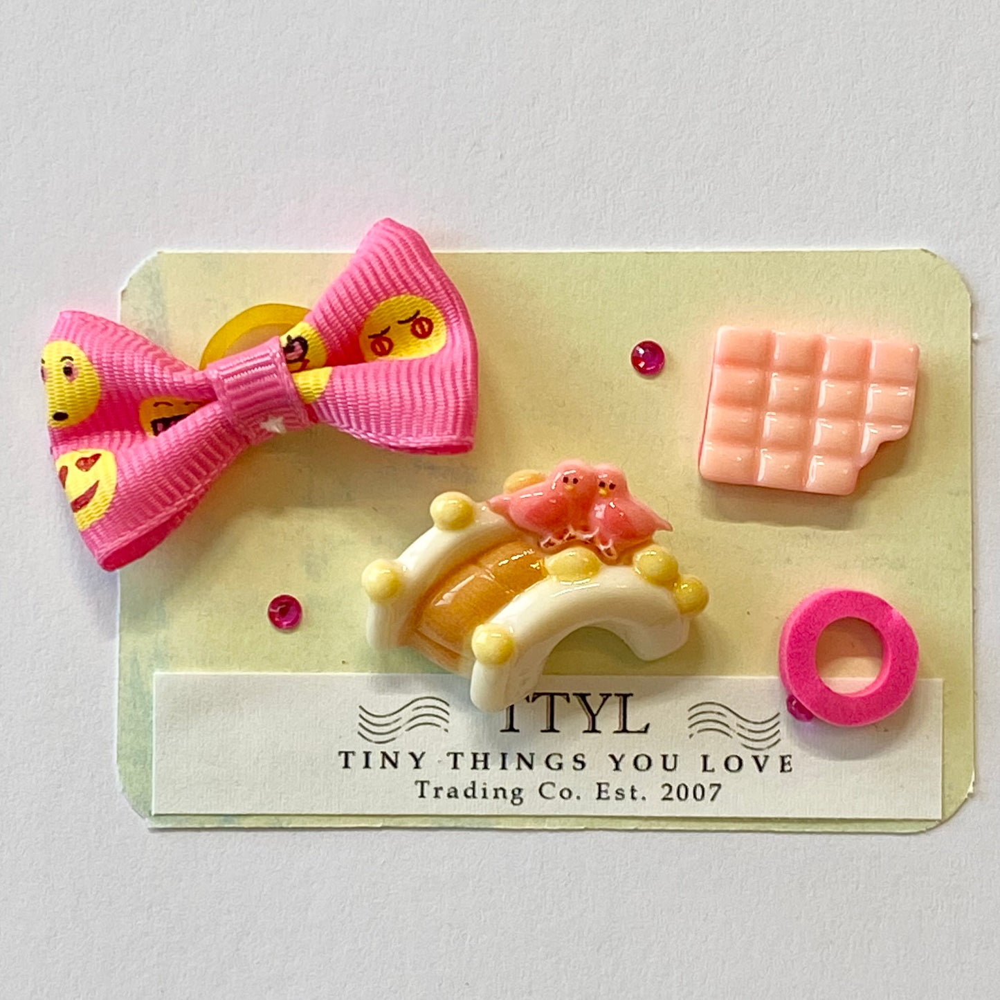 Vintage Authentic Littlest Pet Shop Kitten Yellow Green Seaside Celebration 110