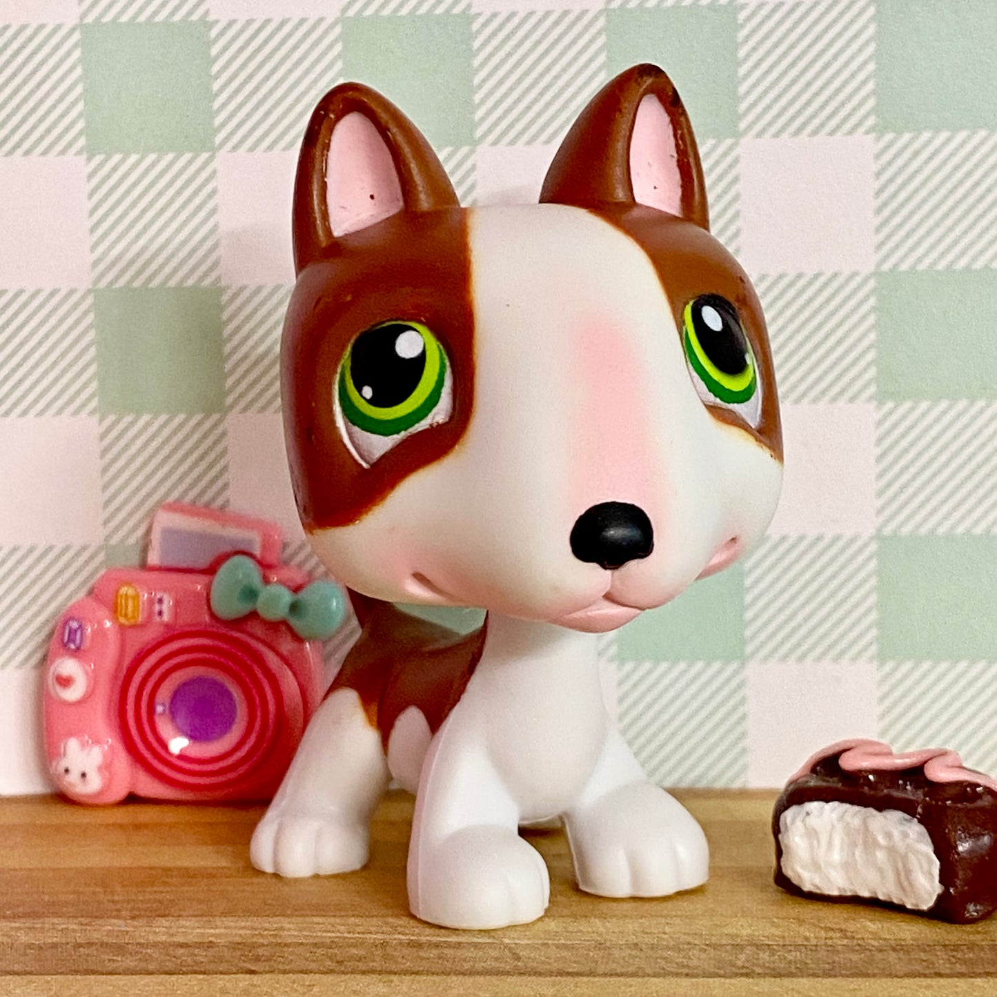 Vintage Authentic Littlest Pet Shop Terrier Dog Totally Talented Green 154