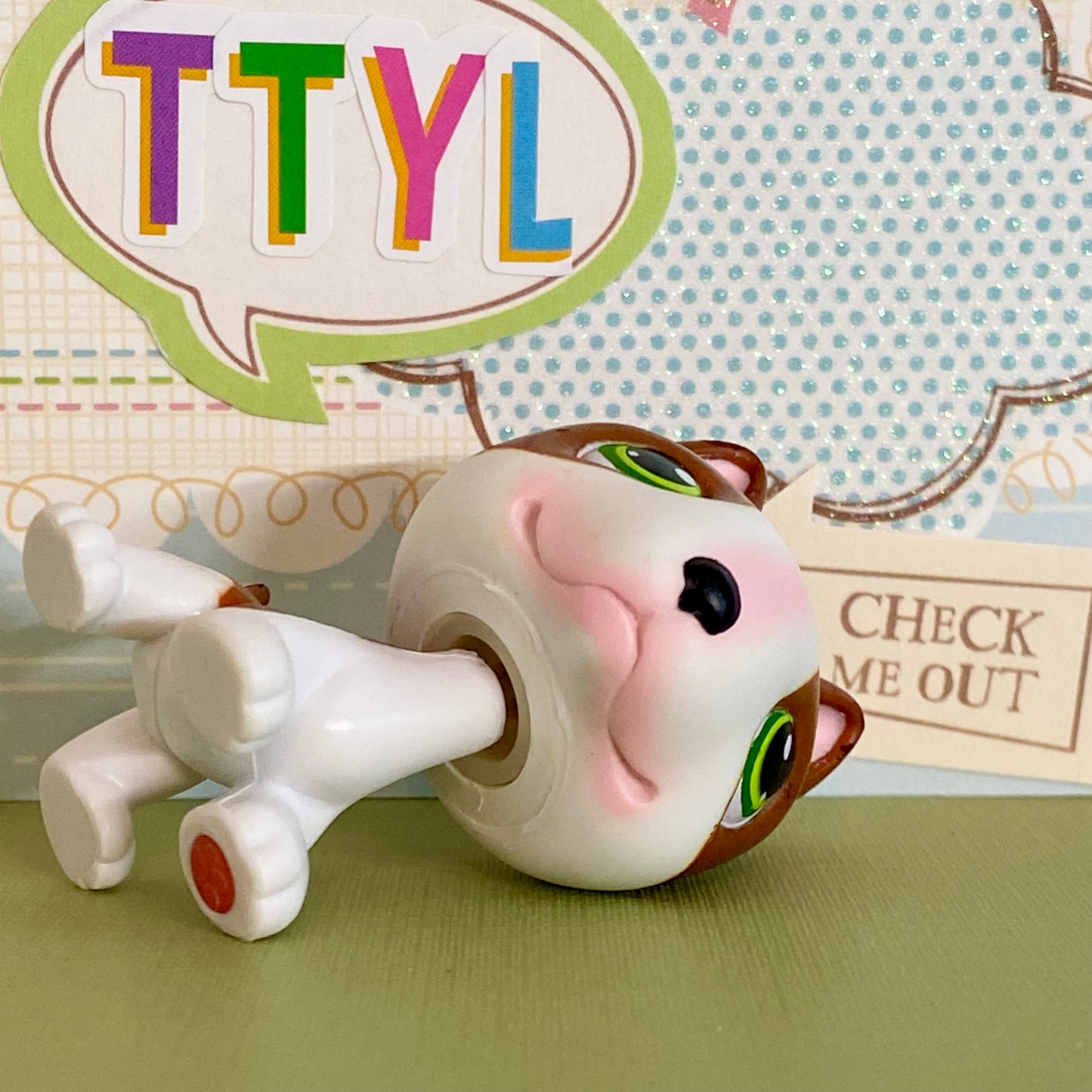 Vintage Authentic Littlest Pet Shop Terrier Dog Totally Talented Green 154