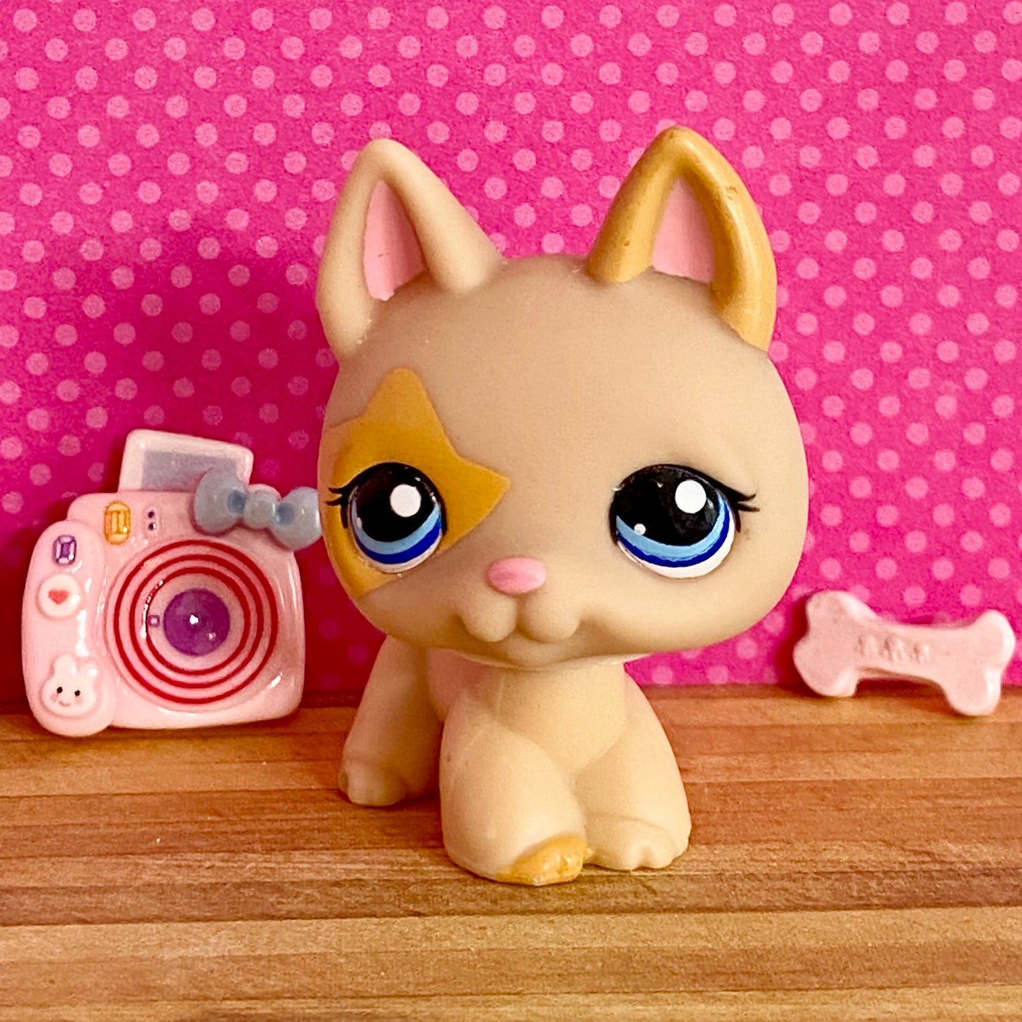 Vintage Authentic Littlest Pet Shop German Shepherd Dog 1447 Garden