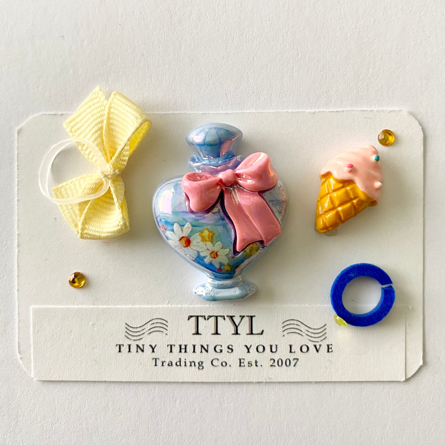 Vintage Authentic Littlest Pet Shop Kitten 122 Yellow Blue