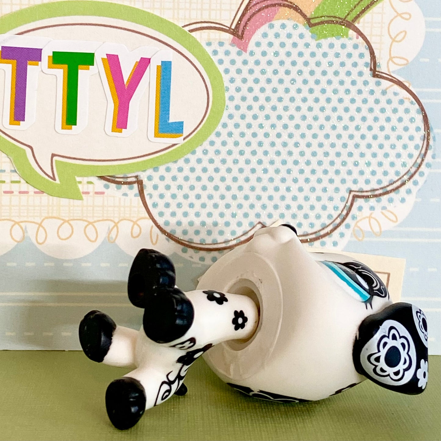 Vintage Authentic Littlest Pet Shop Dalmatian Dog 1613 Rescue Tails Center Blue