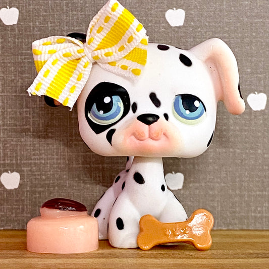 Vintage Authentic Littlest Pet Shop Dalmatian Dog 44 Lovin Playhouse