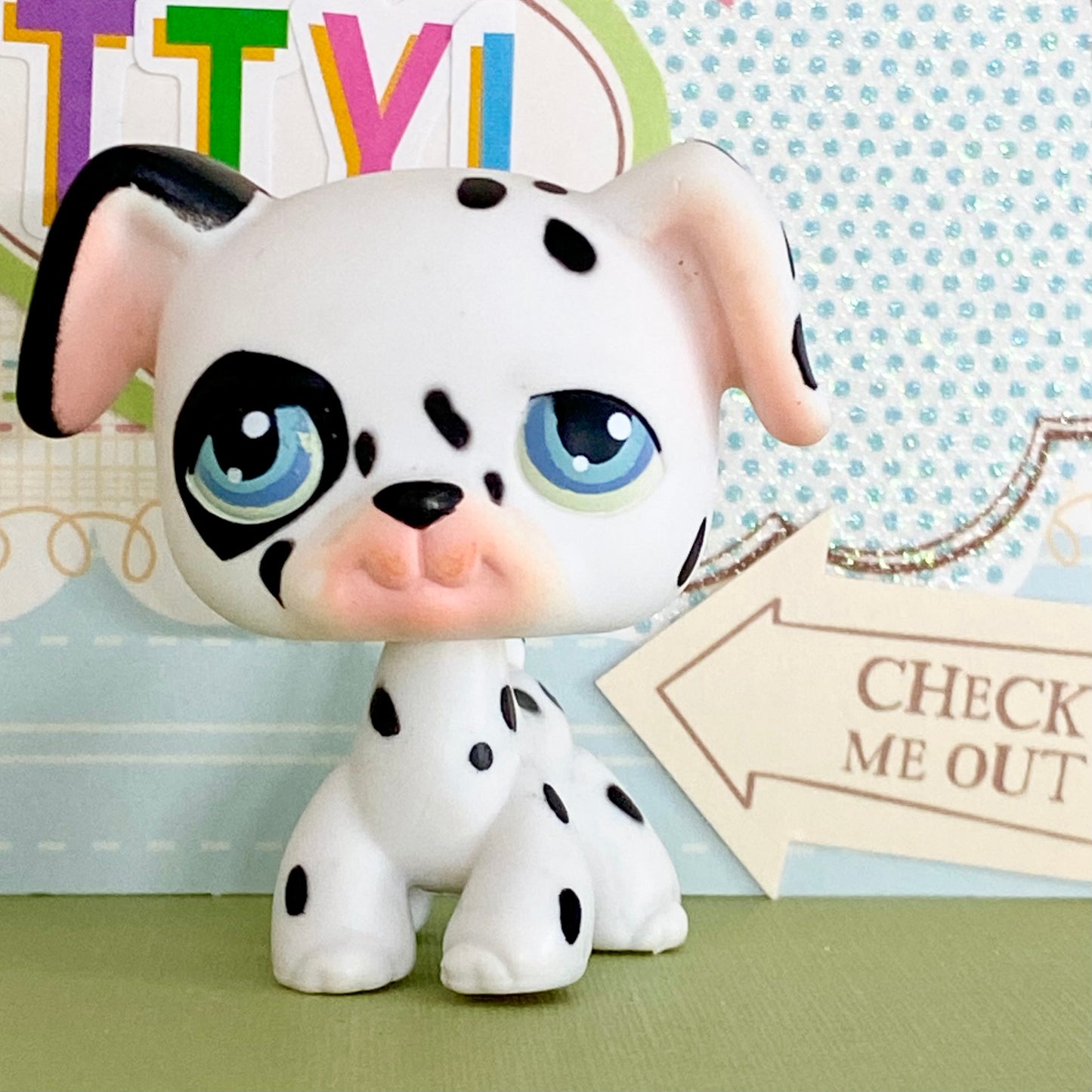 Vintage Authentic Littlest Pet Shop Dalmatian Dog 44 Lovin Playhouse
