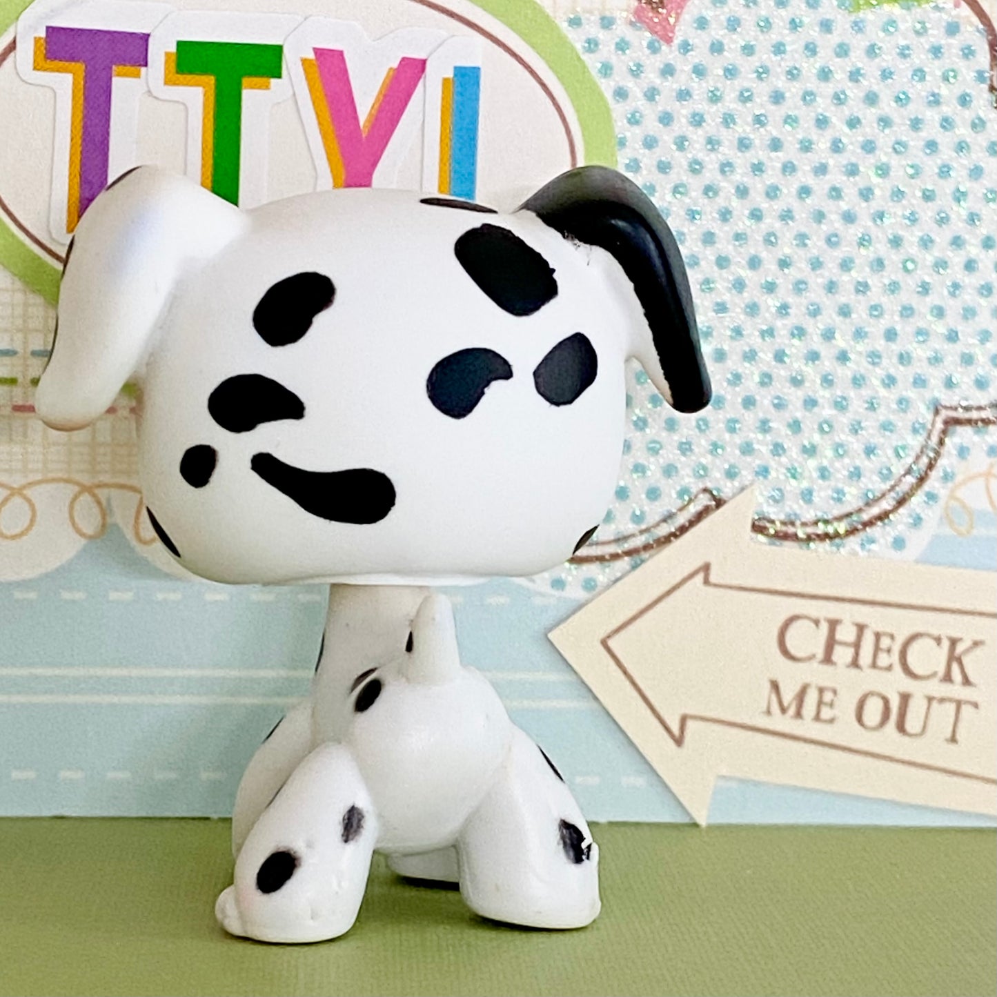 Vintage Authentic Littlest Pet Shop Dalmatian Dog 44 Lovin Playhouse