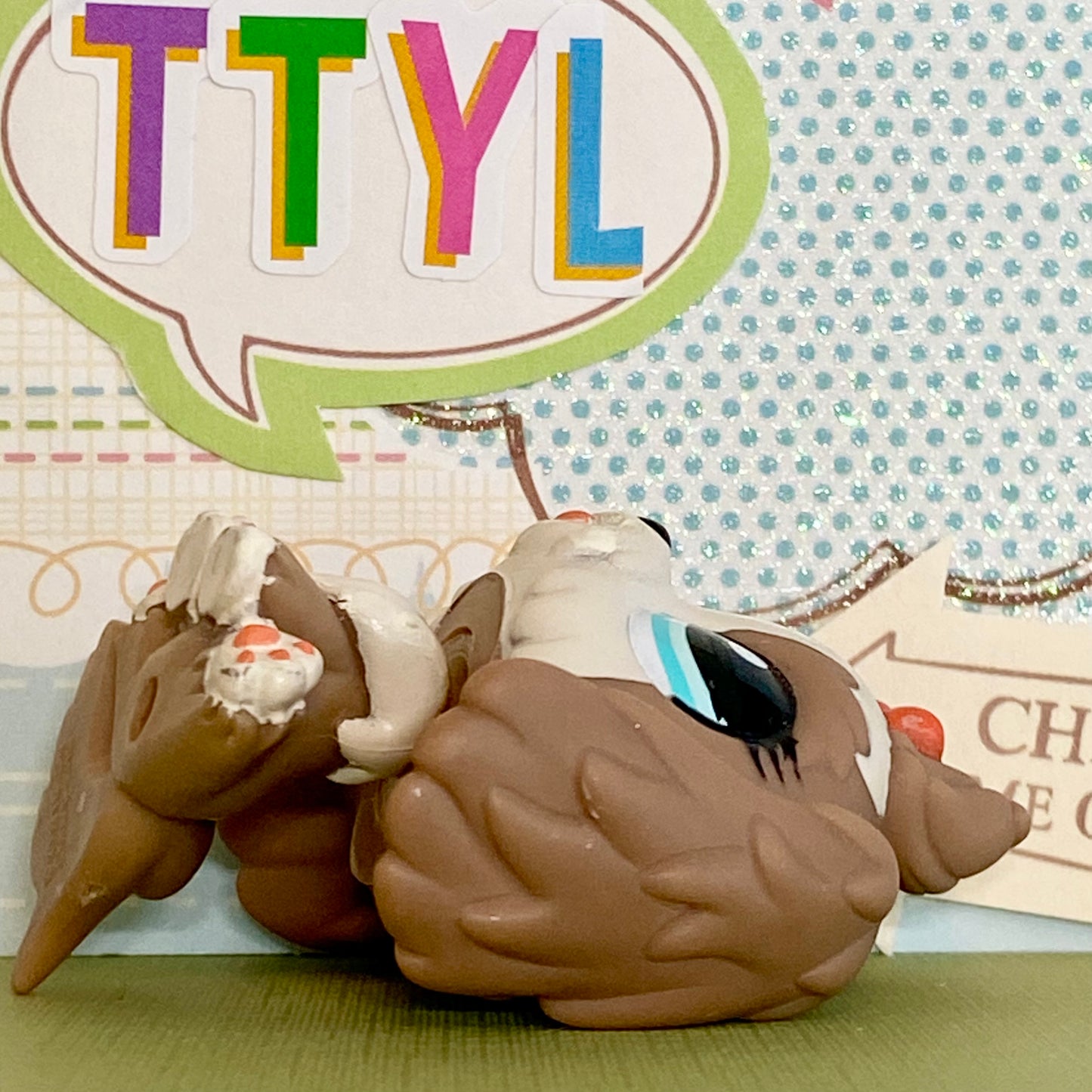 Vintage Authentic Littlest Pet Shop Llasa Apso Dog 2130 Brown White