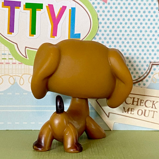 Vintage Authentic Littlest Pet Shop Dachshund 139 Green Christmas