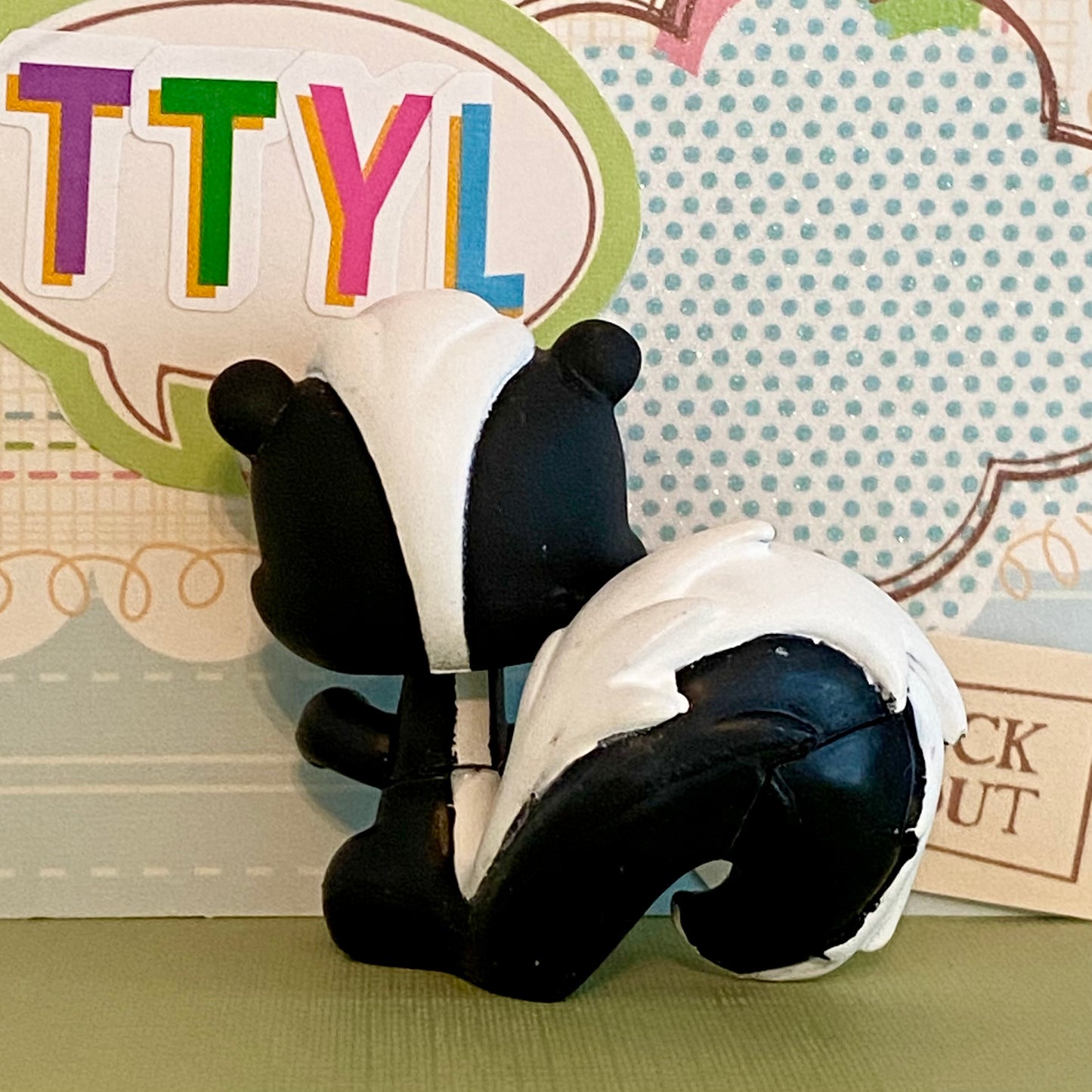 Vintage Authentic Littlest Pet Shop Skunk 85 Pet Pairs Blue