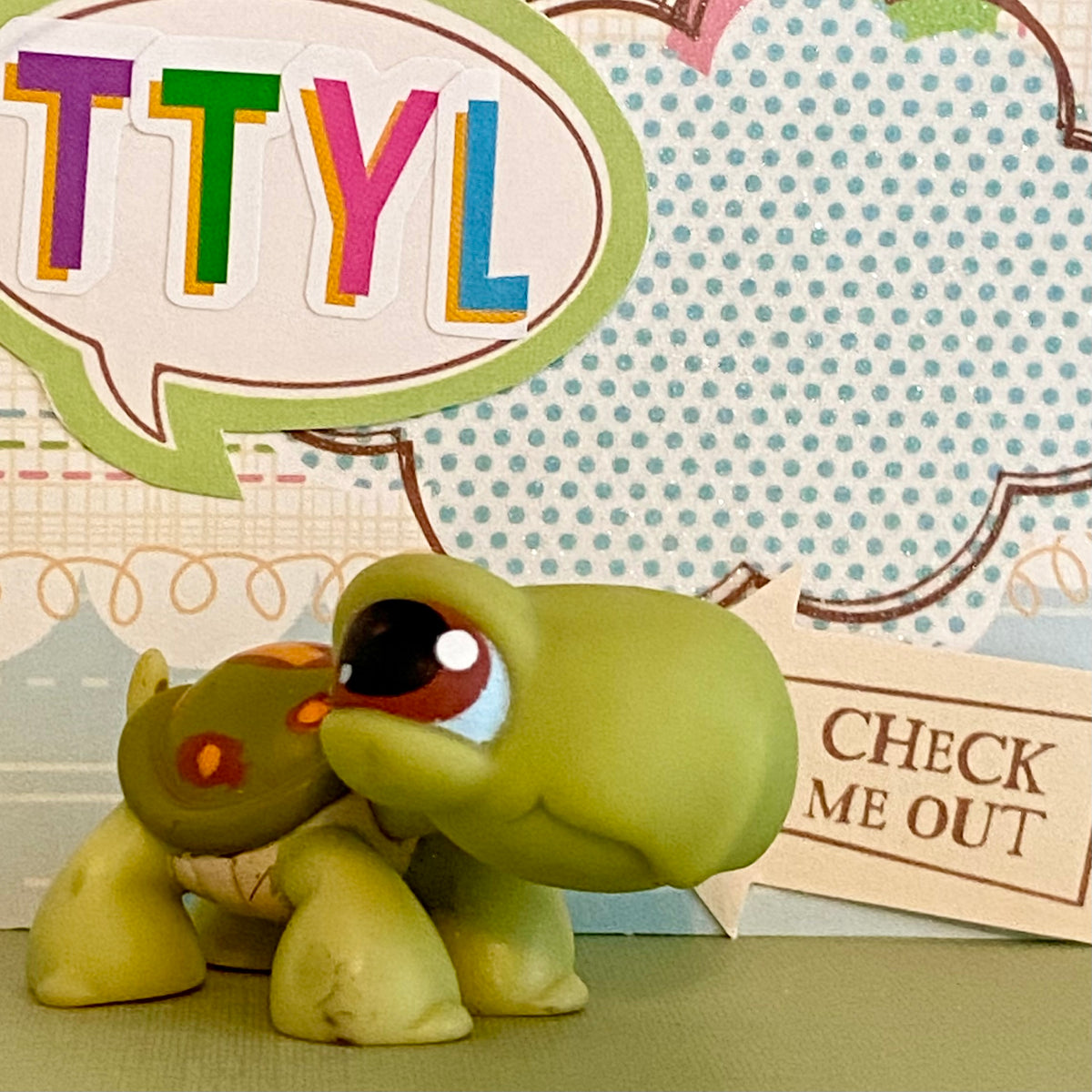 Vintage Authentic Littlest Pet Shop Turtle 8 Whirl Around Orange Brown ...