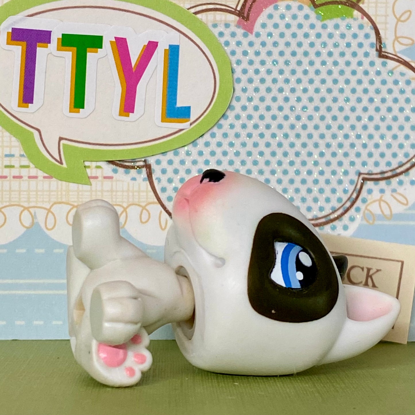 Vintage Authentic Littlest Pet Shop Dog Bull Terrier No Paws Off Electric Diary