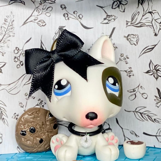 Vintage Authentic Littlest Pet Shop Dog Bull Terrier No Paws Off Electric Diary