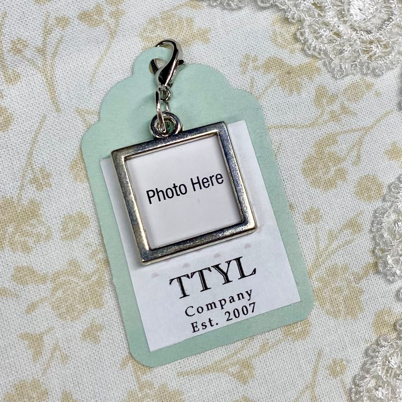 Silver Frame Charm