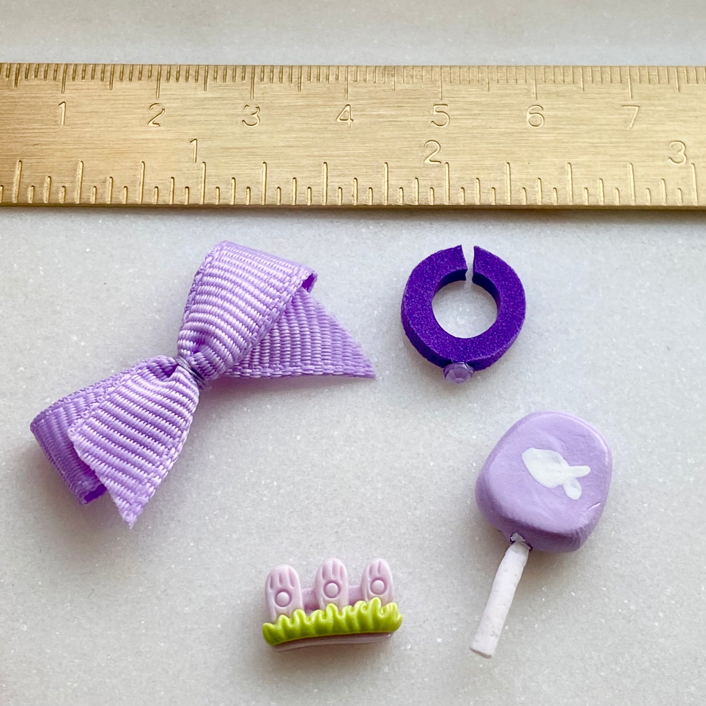 Vintage Authentic Littlest Pet Shop Cat Kitten 1337 Petriplets Purple Bow