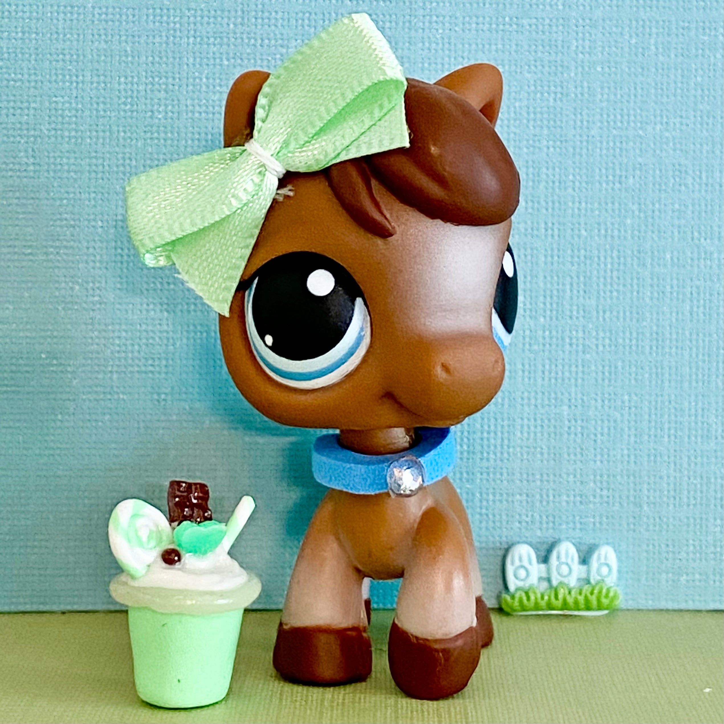Vintage Authentic Littlest Pet Shop LPS Horse 337 Raceabout Ranch Brow ...