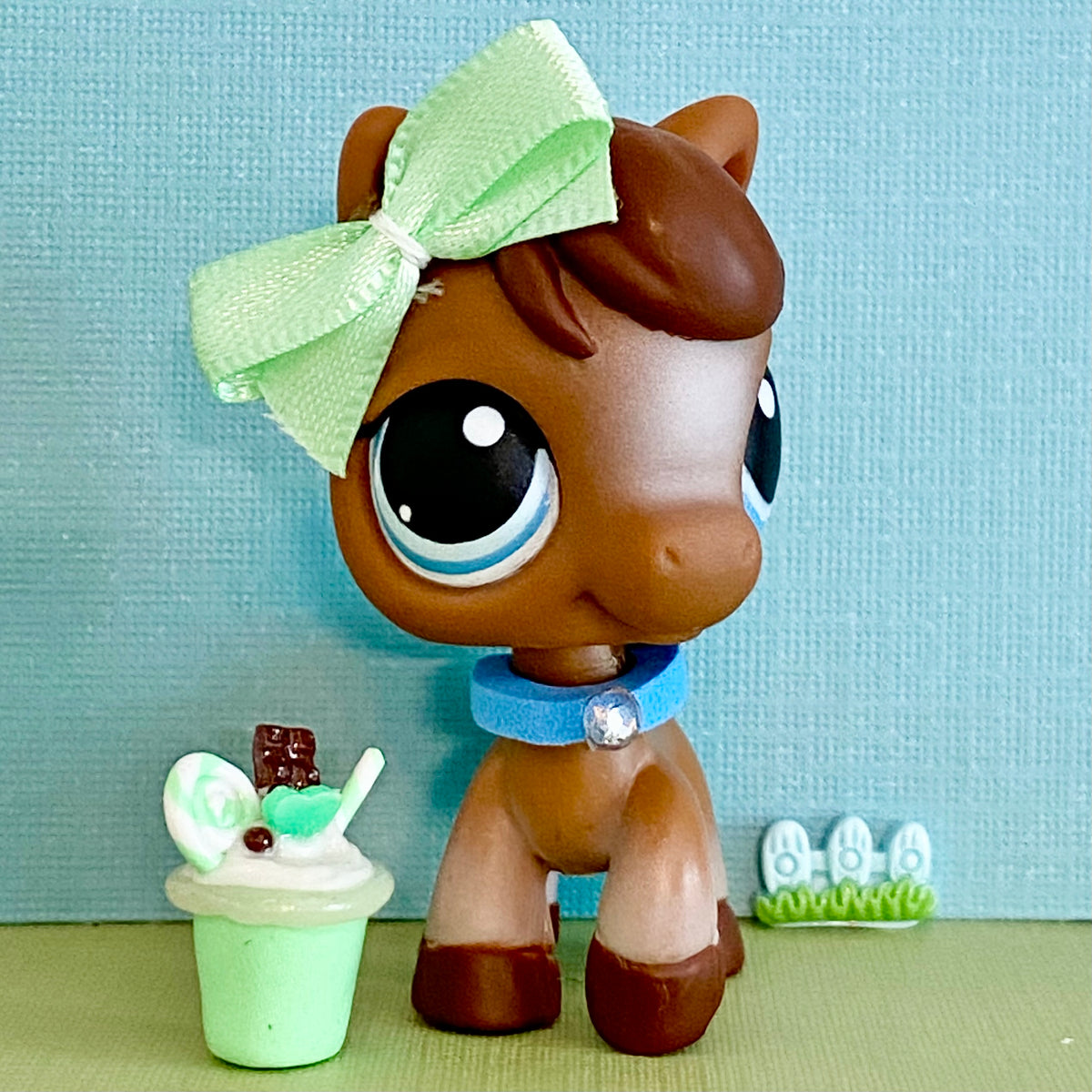 Vintage Authentic Littlest Pet Shop LPS Horse 337 Raceabout Ranch Brow ...